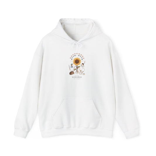 Sunflower Birth Flower Hoodie | Botanical Birth Month Floral Design