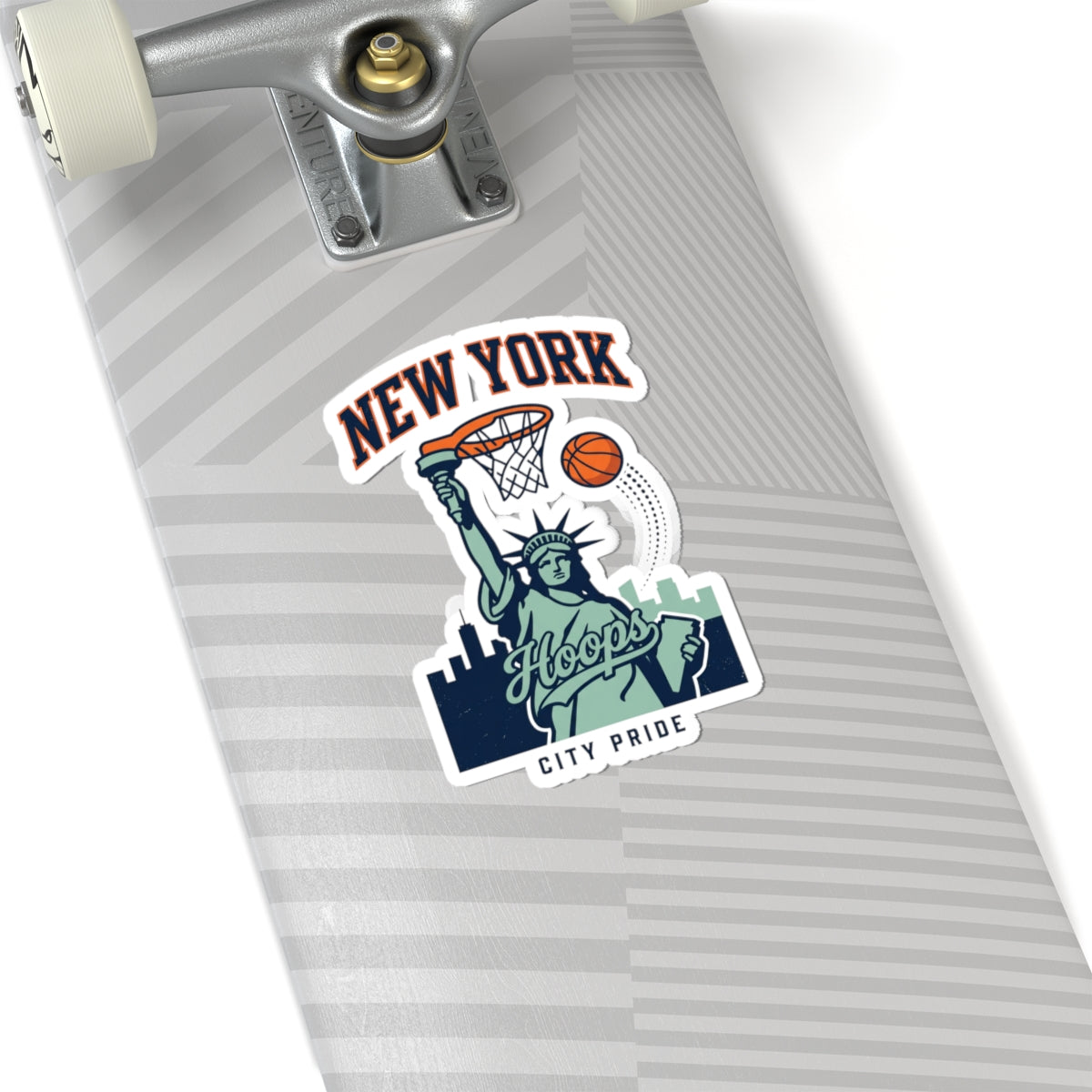 New York Hoops City Pride Sticker | Basketball Skyline Kiss-Cut