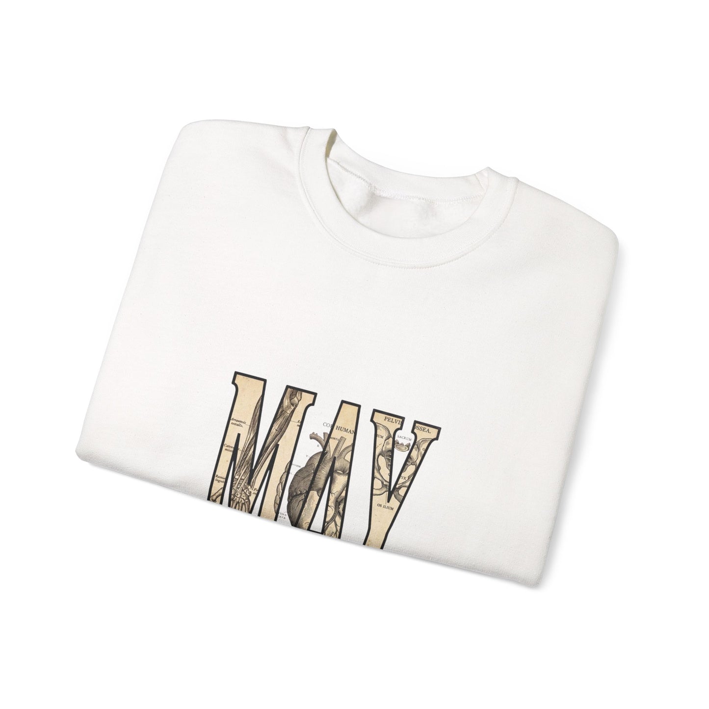 May Birth Flower Sweatshirt | Botanical Birth Month Floral Typography