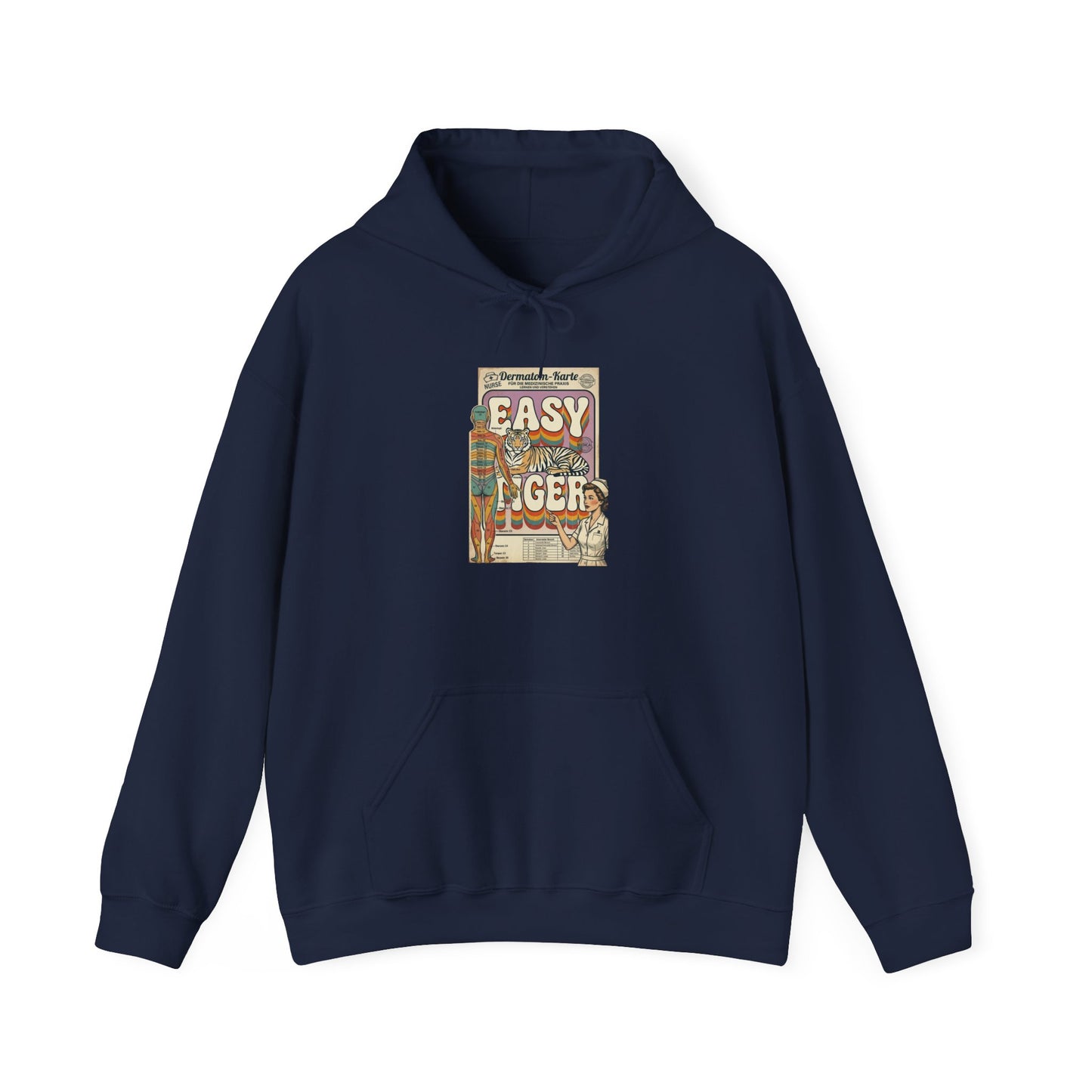 Easy Tiger retro vacation tiger hoodie | vintage surf animal graphic