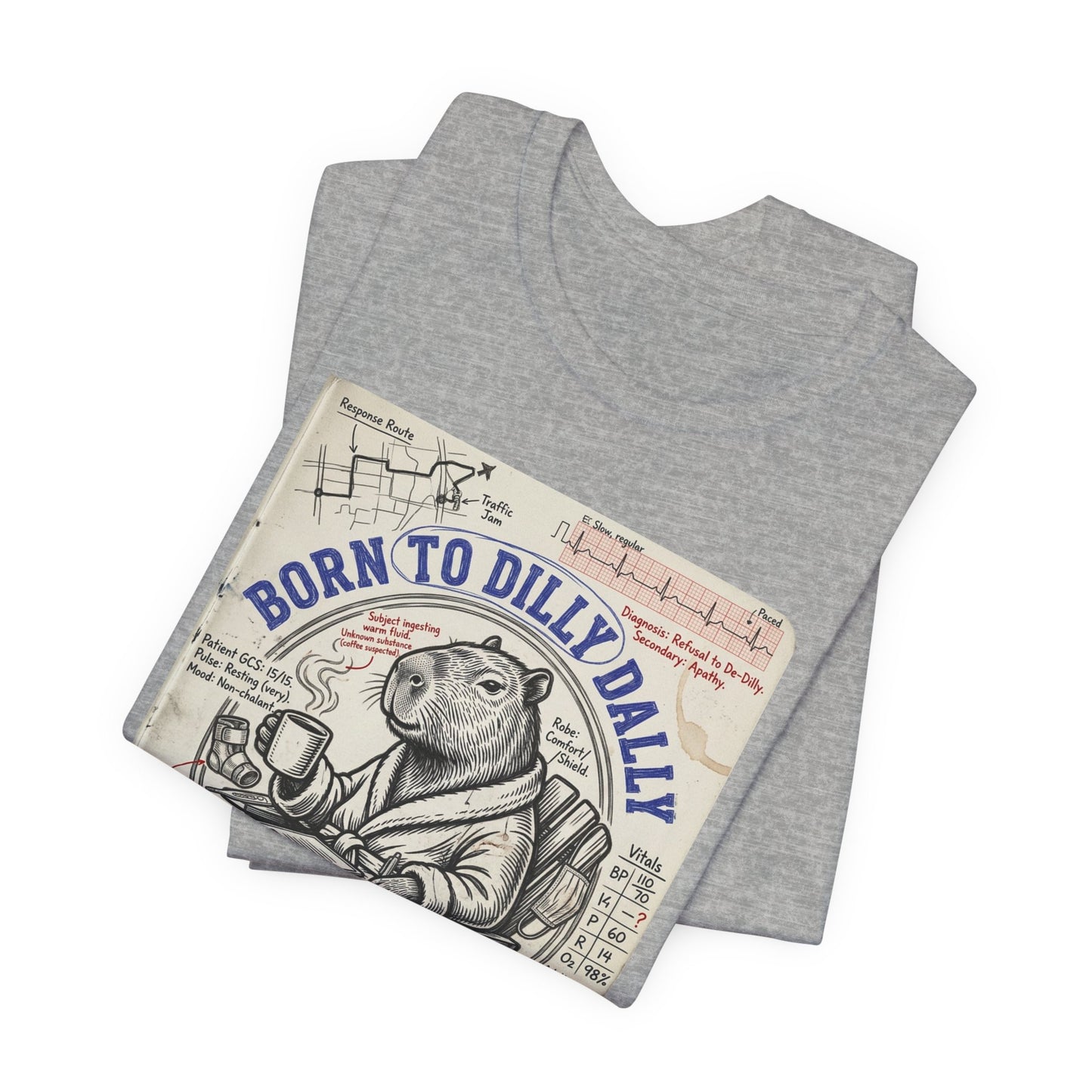 Born to Dilly Dally Tee | procrastination meme, retro cartoon frog
