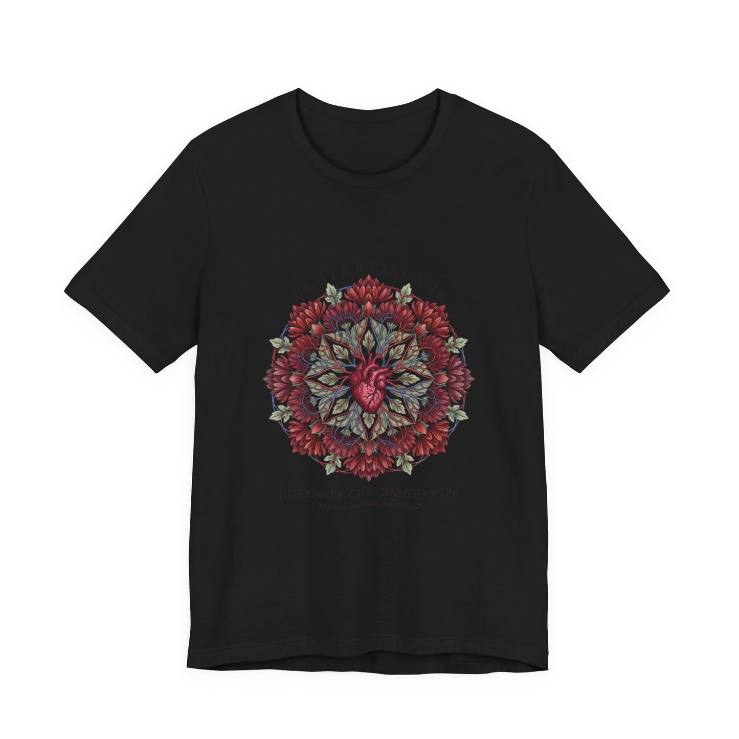 November Chrysanthemum Tee | Birth Flower, Botanical Mandala