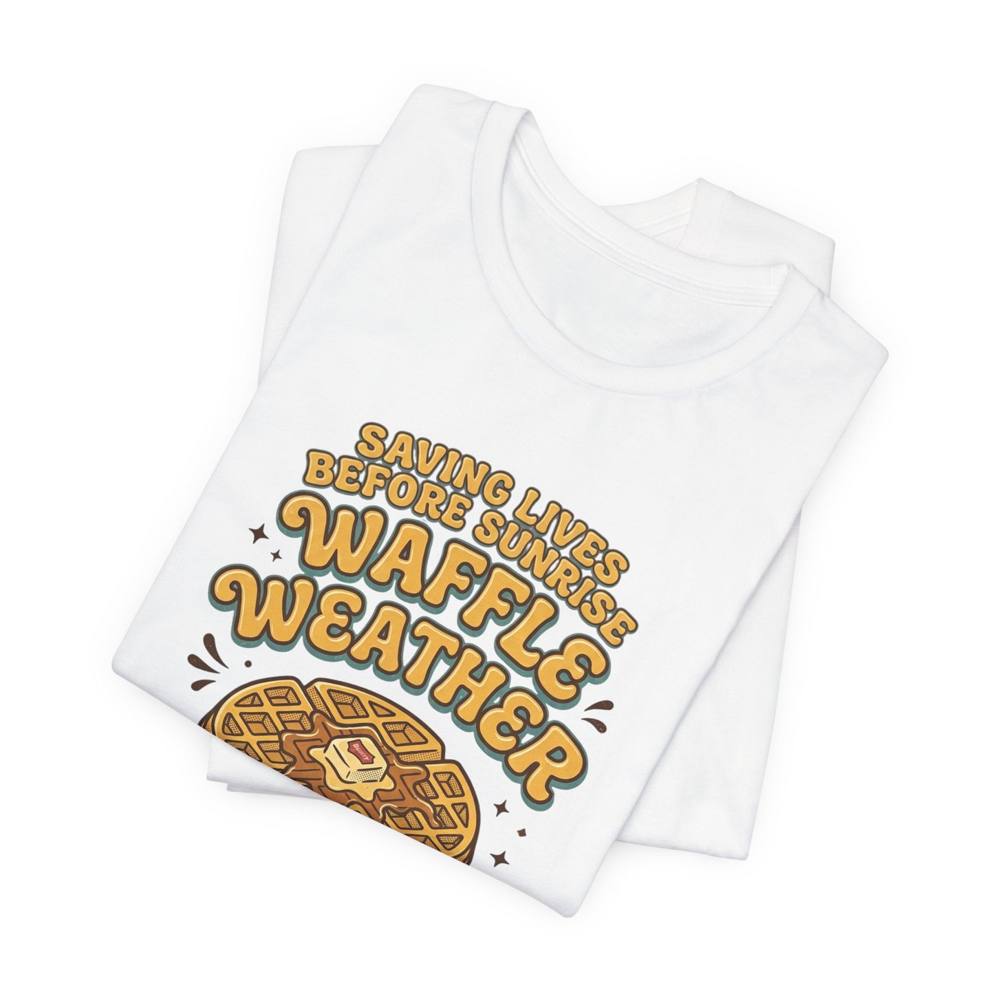 Waffle Weather T-Shirt | Retro Breakfast Graphic, Vintage Food Diner Style