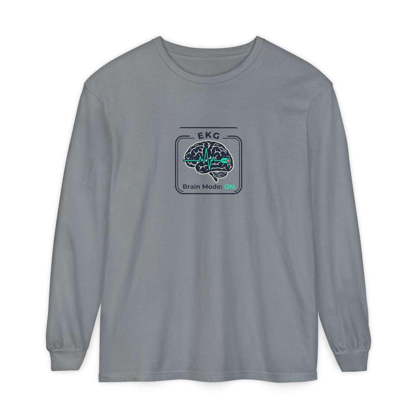 Brain Mode: EKG Graphic Long Sleeve Tee