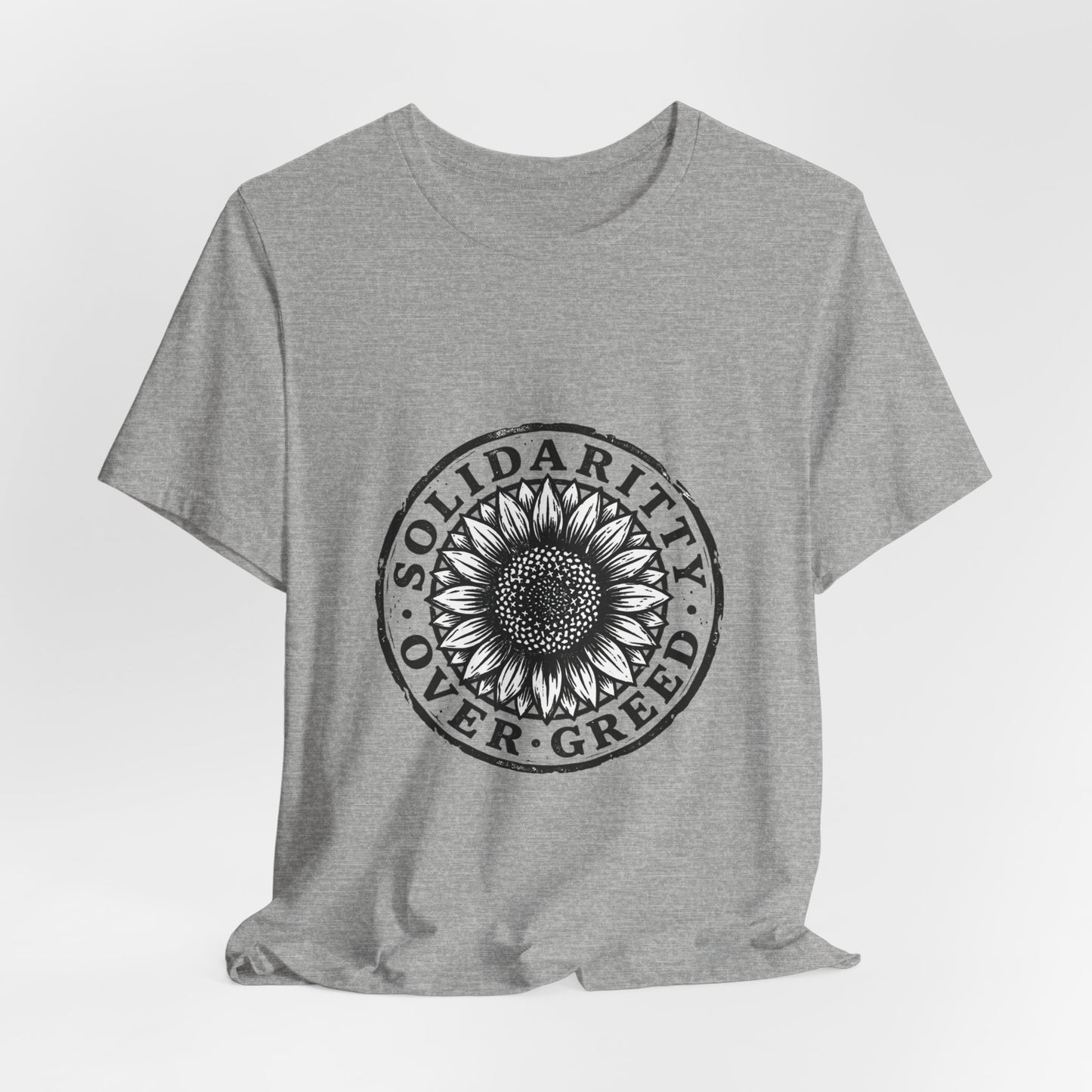 Solidarity Over Greed Tee | People Over Profit, Values-Led Apparel