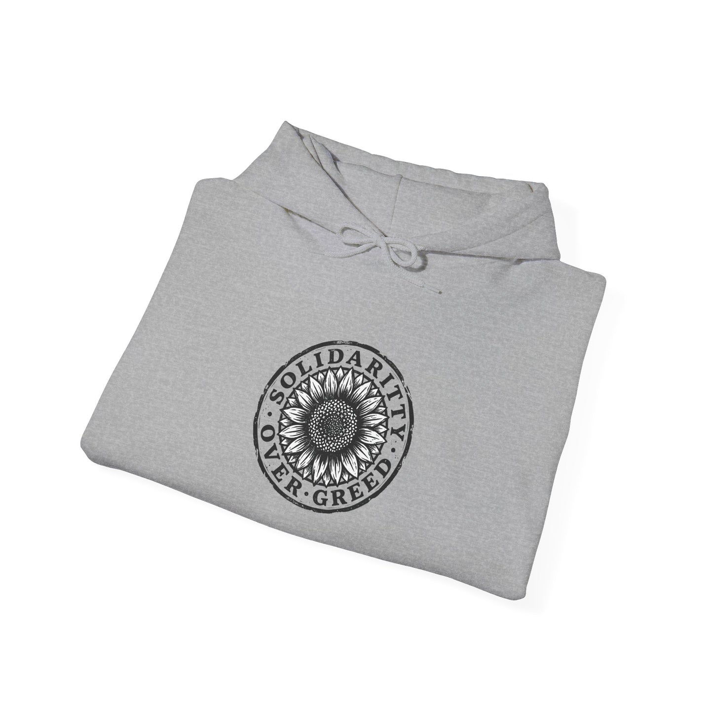 People Over Profit hoodie | Solidarity emblem, ethical statement sweatshirt