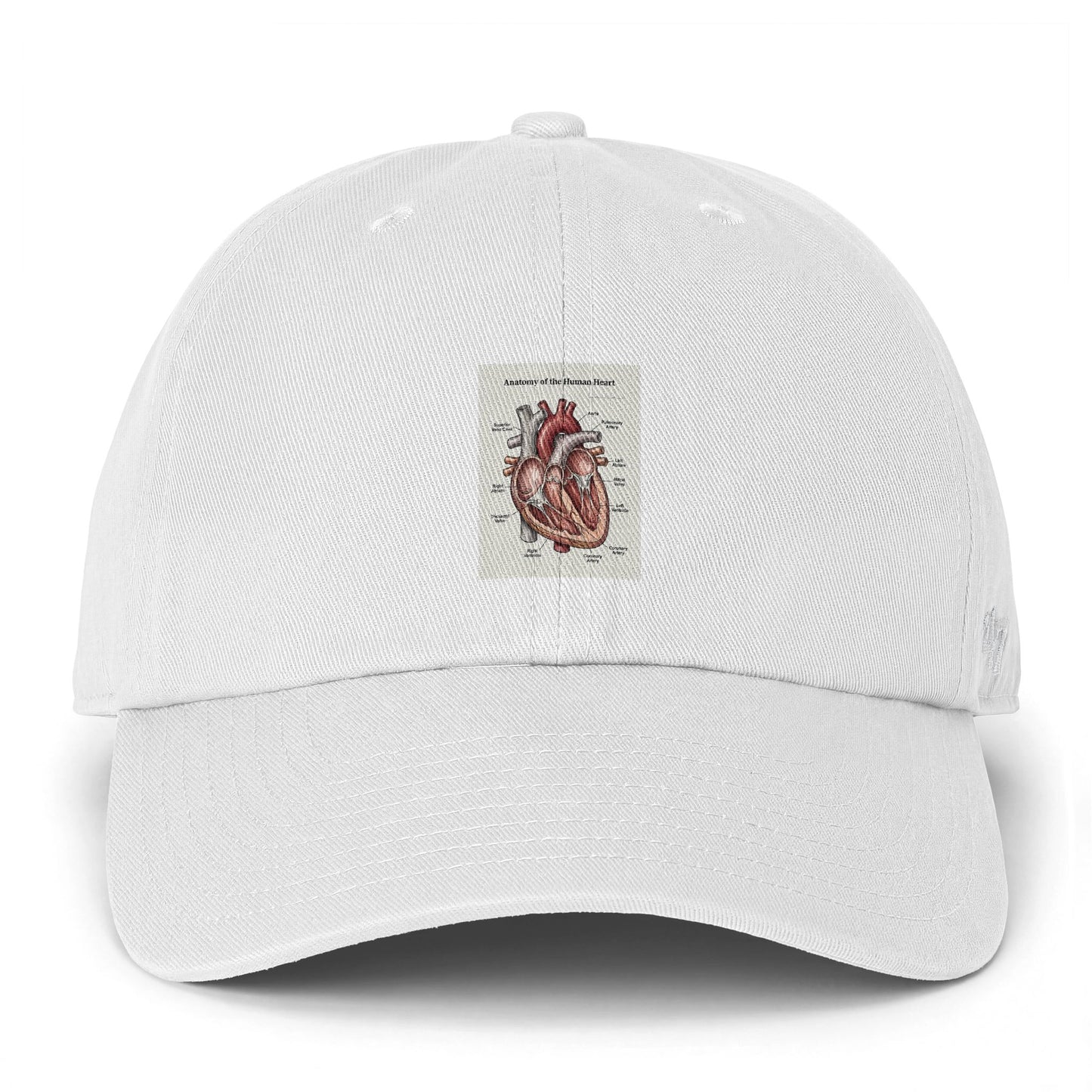 Anatomical Heart Embroidered Cap — Vintage Medical Illustration Dad Hat