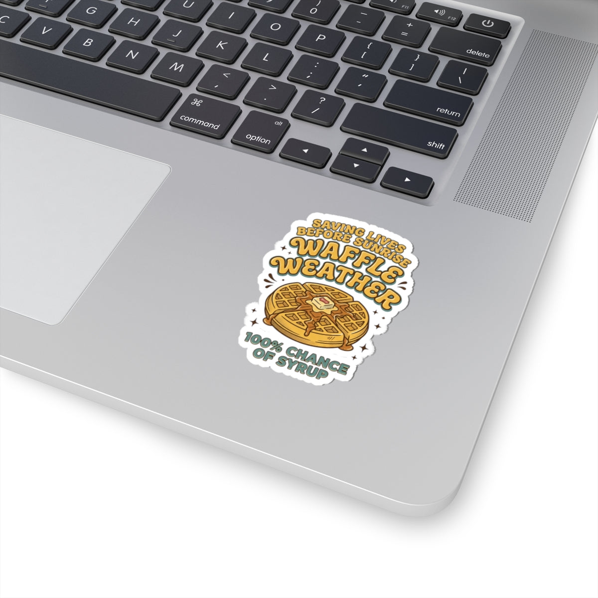 Waffle Weather Sticker | Vintage Food Graphics, Retro Breakfast