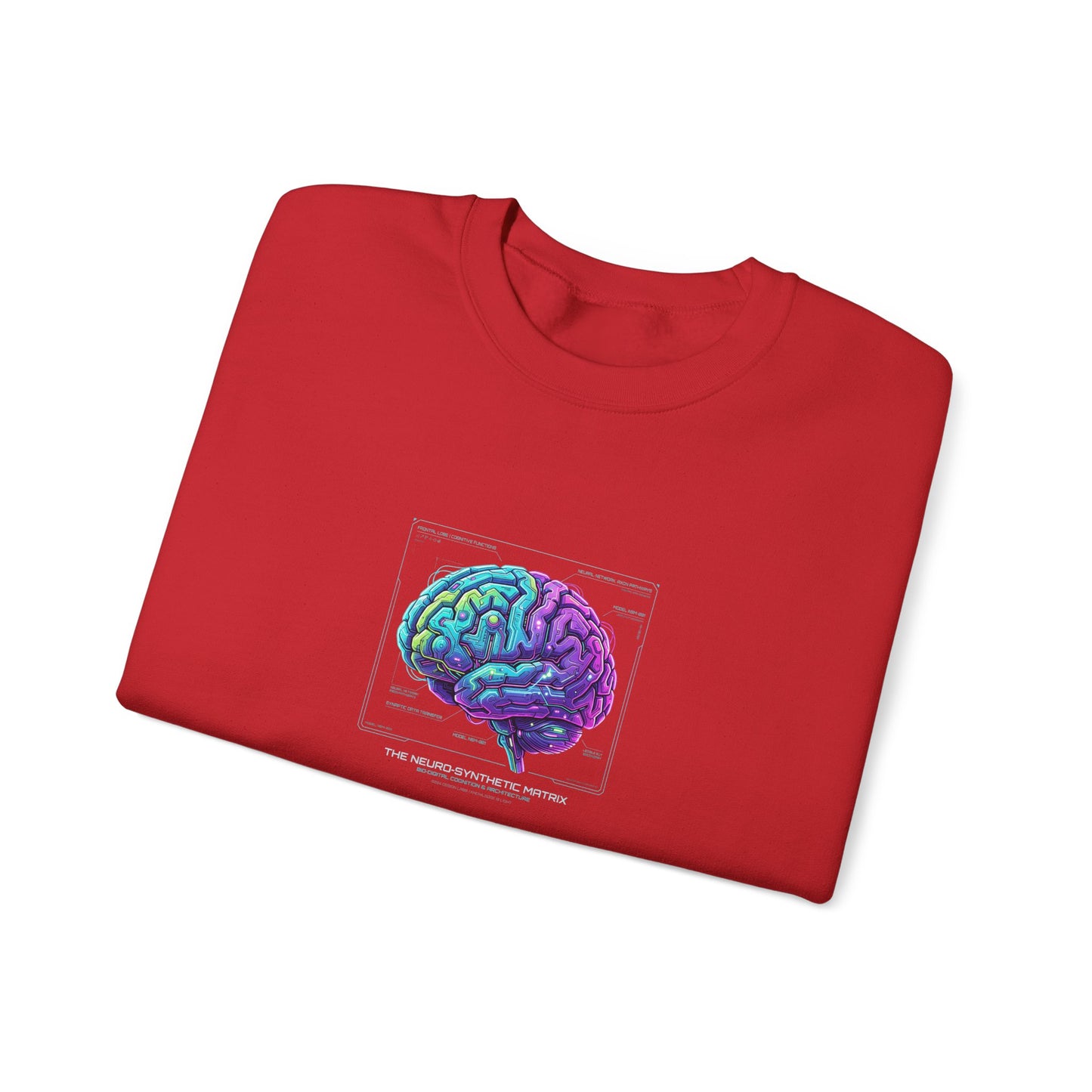 Neon Circuit Brain Sweatshirt — Futuristic Sci‑Fi Poster Design for Science Enthusiasts