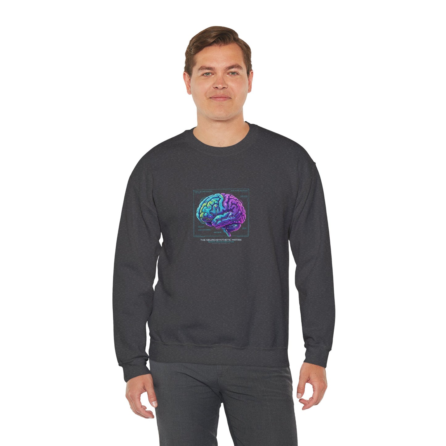 Neon Circuit Brain Sweatshirt — Futuristic Sci‑Fi Poster Design for Science Enthusiasts