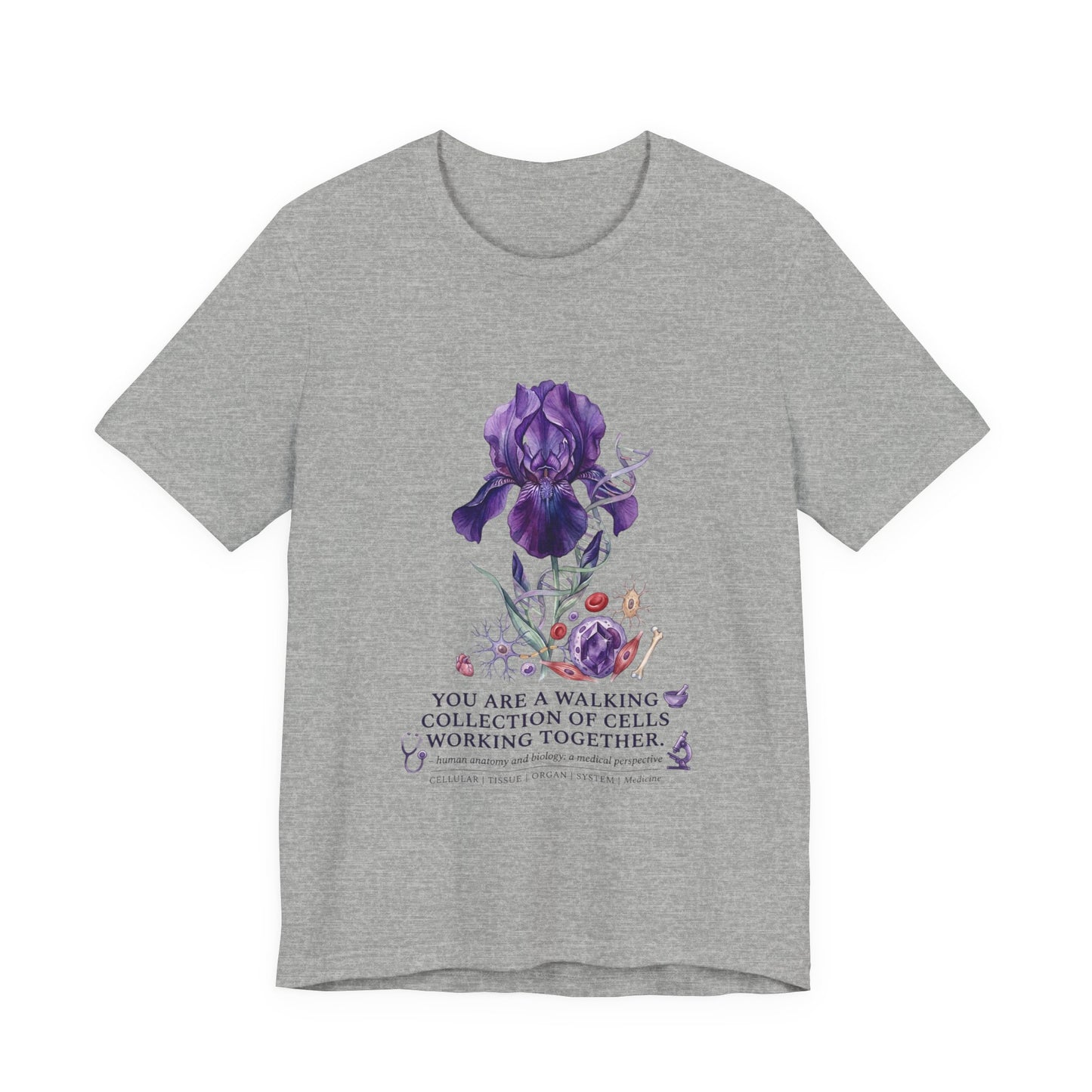 Iris Birth Flower Tee | Birth Month Floral Illustration, Botanical Birthday Shirt