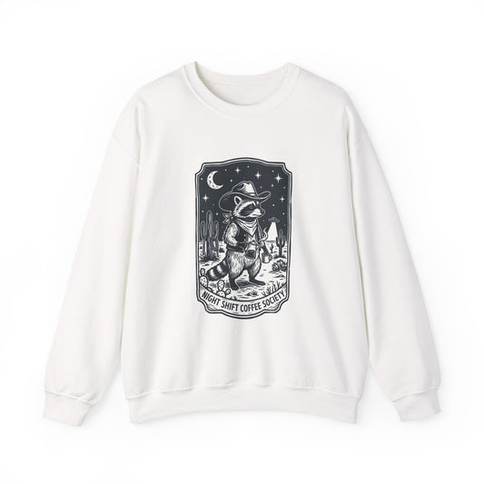 Alien Cowboy Crewneck Sweatshirt | Retro UFO Desert Graphic, Vintage Western Sci‑Fi