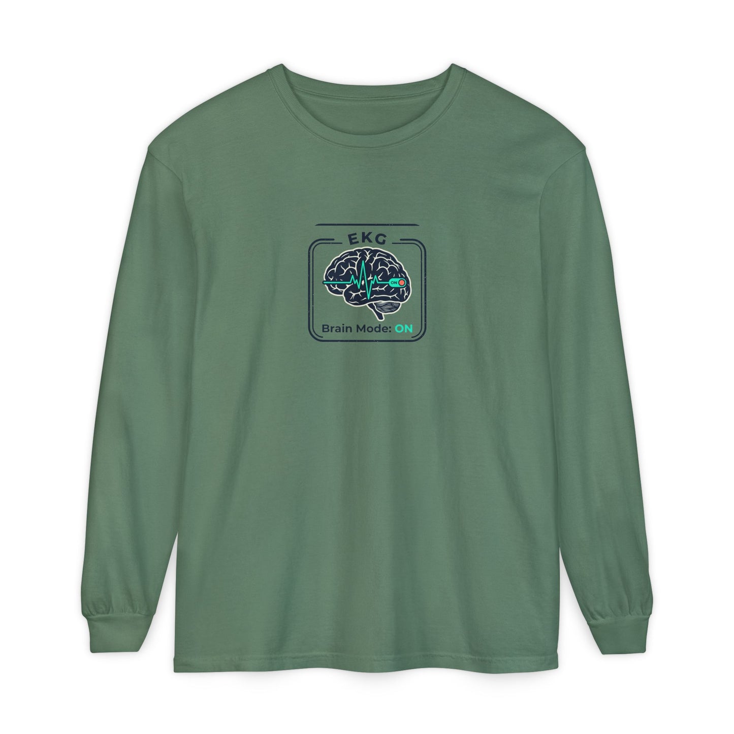 Brain Mode: EKG Graphic Long Sleeve Tee