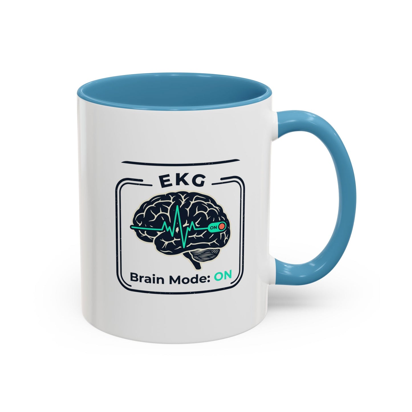 EKG Brain Mode ON Coffee Mug — Accent 11/15oz