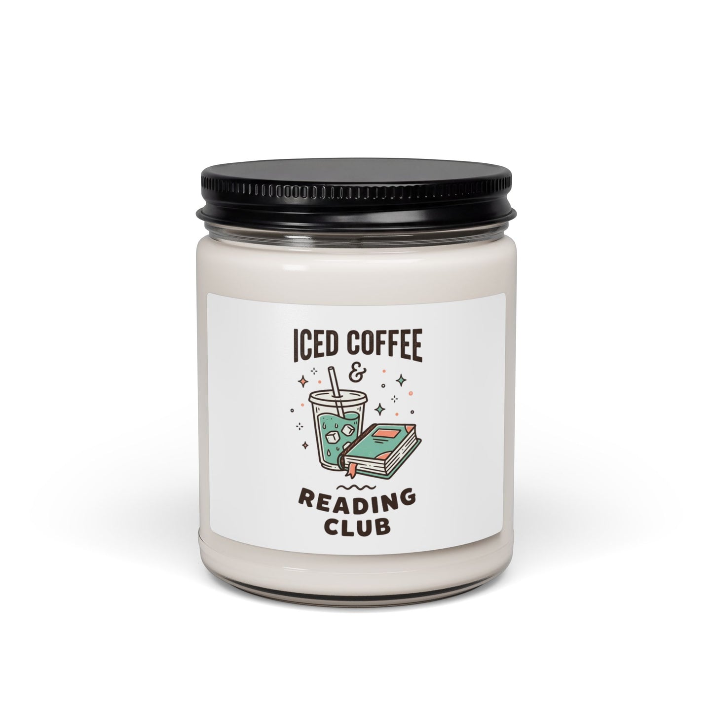 Iced Coffee & Reading Club Candle, Scented Soy Jar | Book Girl Summer