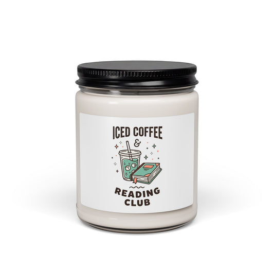 Iced Coffee & Reading Club Candle, Scented Soy Jar | Book Girl Summer