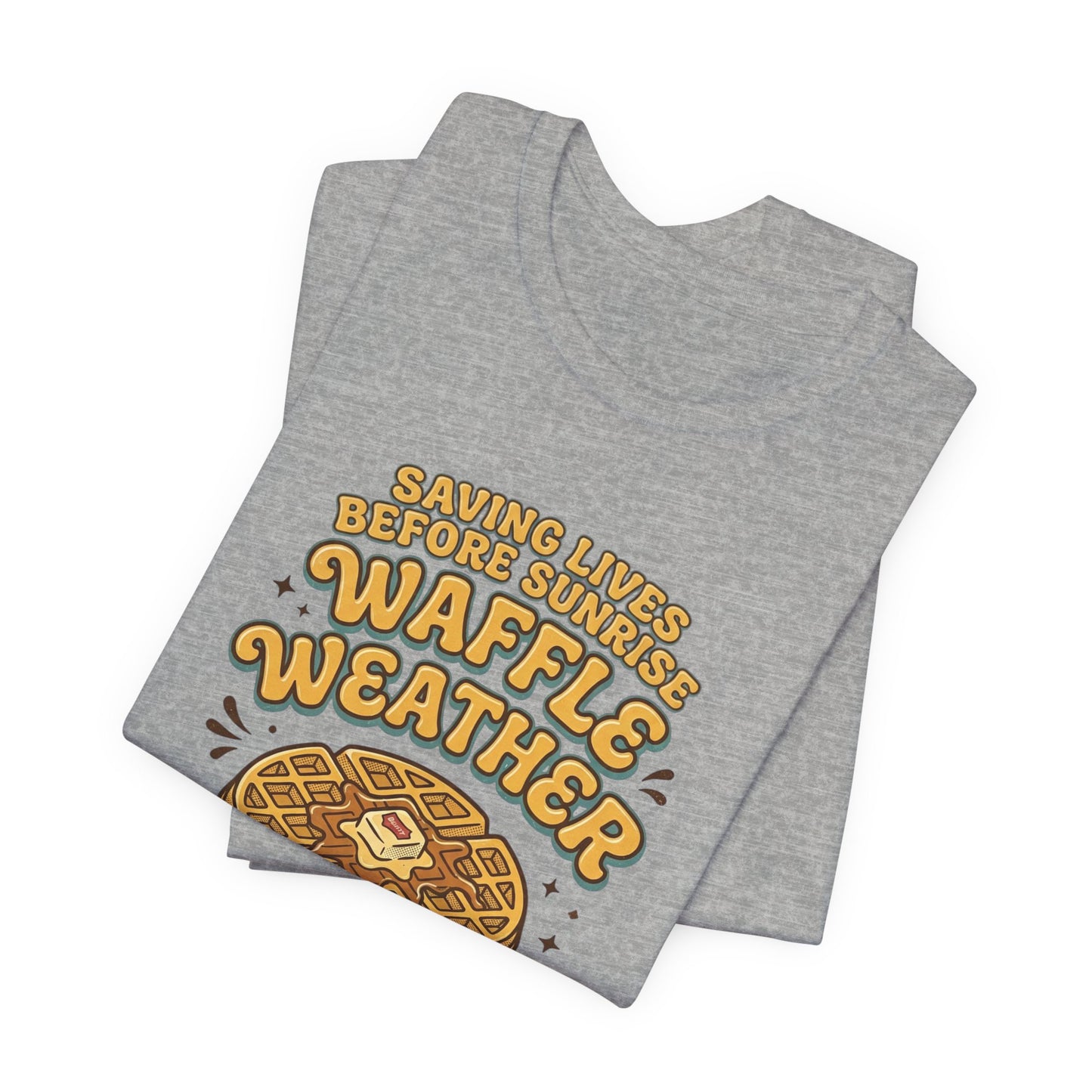 Waffle Weather T-Shirt | Retro Breakfast Graphic, Vintage Food Diner Style
