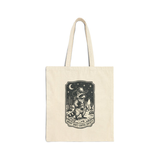 Retro UFO Cowboy Tote, Vintage Desert Alien Graphic | Distressed Western Sci‑Fi