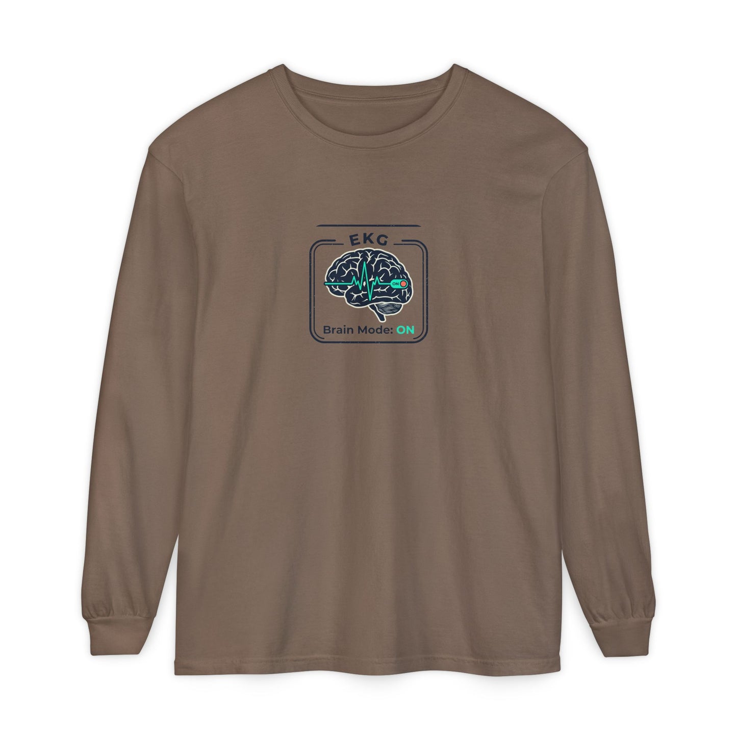 Brain Mode: EKG Graphic Long Sleeve Tee