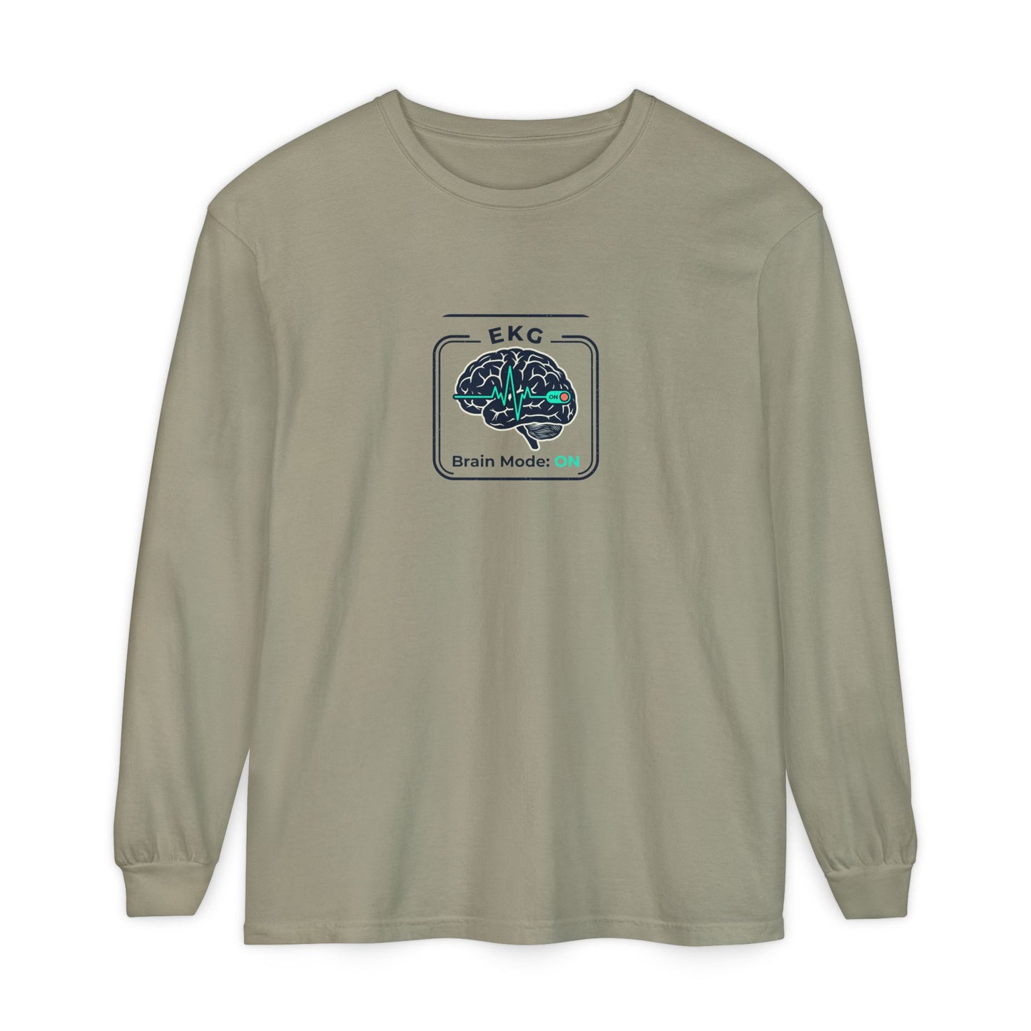 Brain Mode: EKG Graphic Long Sleeve Tee