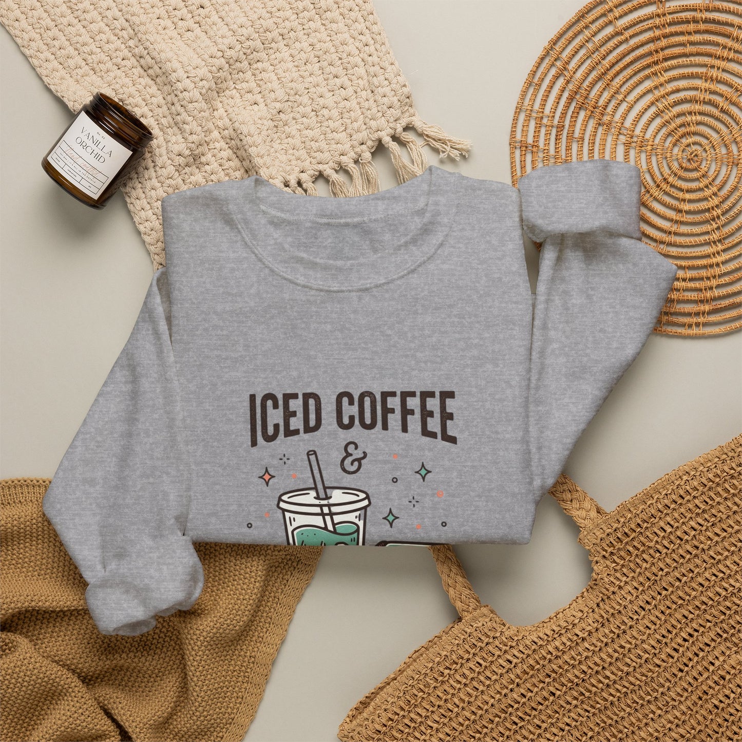 Iced Coffee & Reading Club Sweatshirt | Book Girl Summer, Literary Aesthetic