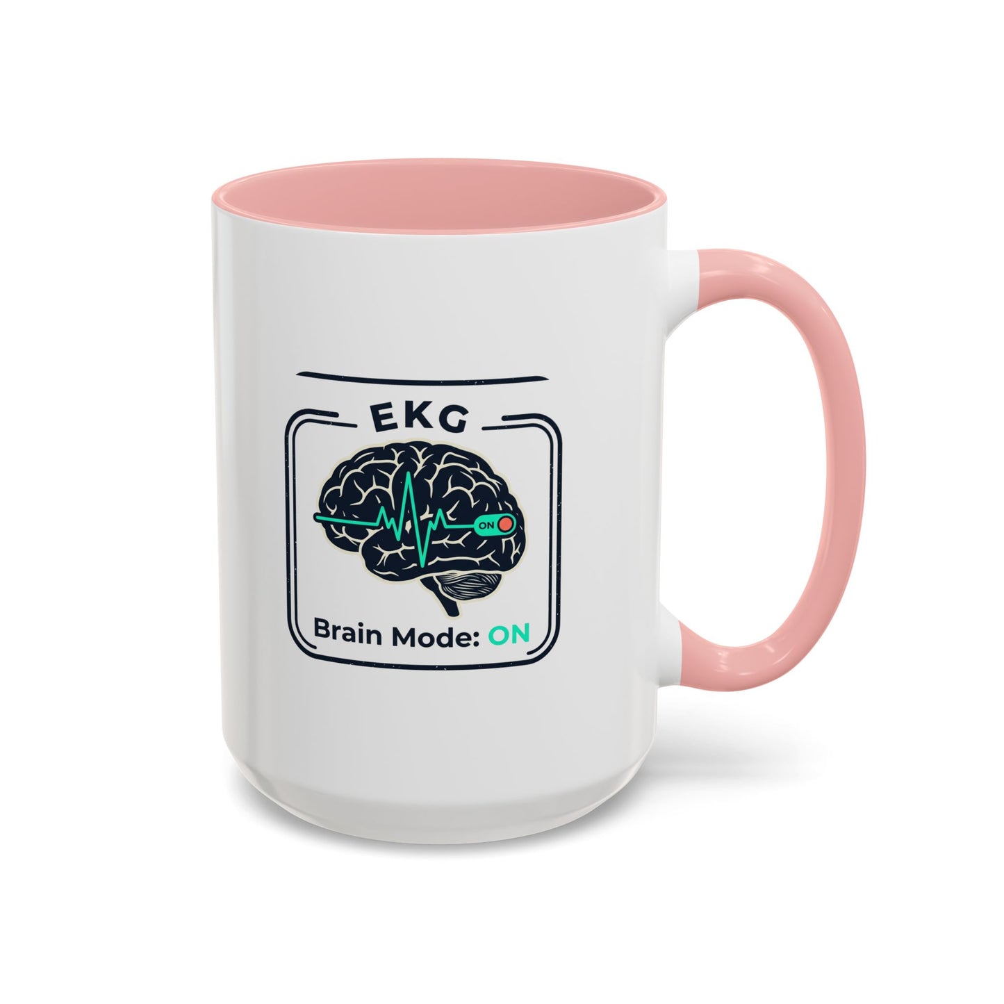 EKG Brain Mode ON Coffee Mug — Accent 11/15oz