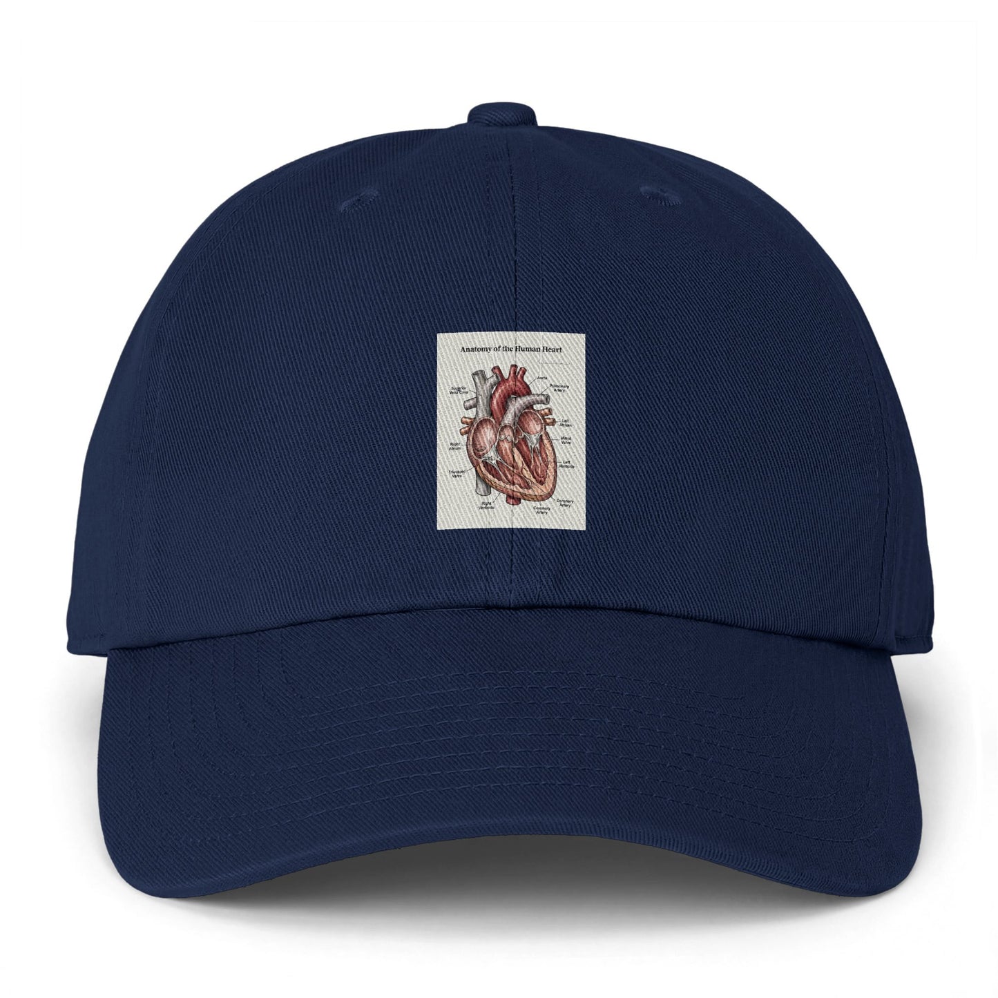 Anatomical Heart Embroidered Cap — Vintage Medical Illustration Dad Hat