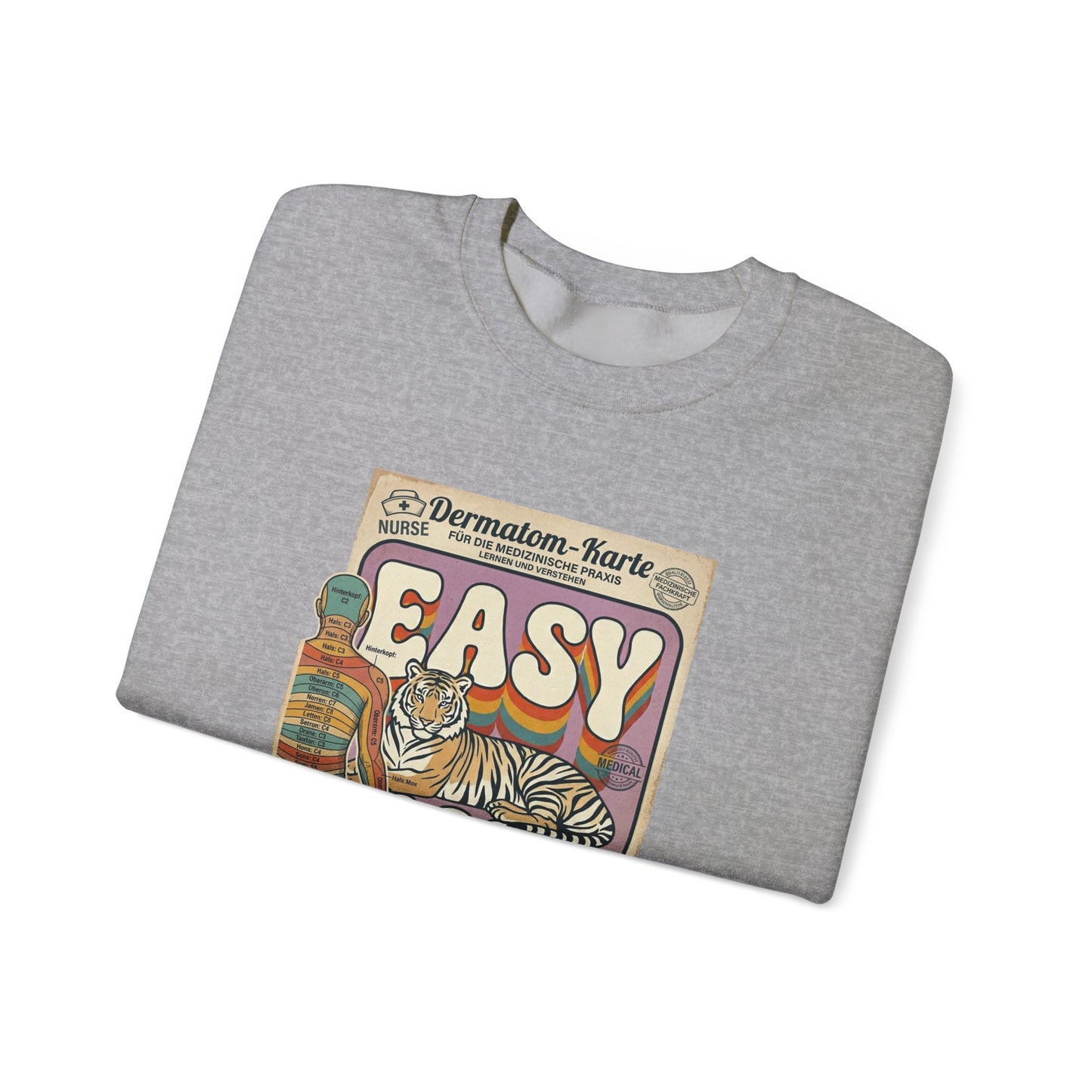 Easy Tiger retro tiger graphic Crewneck, vintage vacation vibe