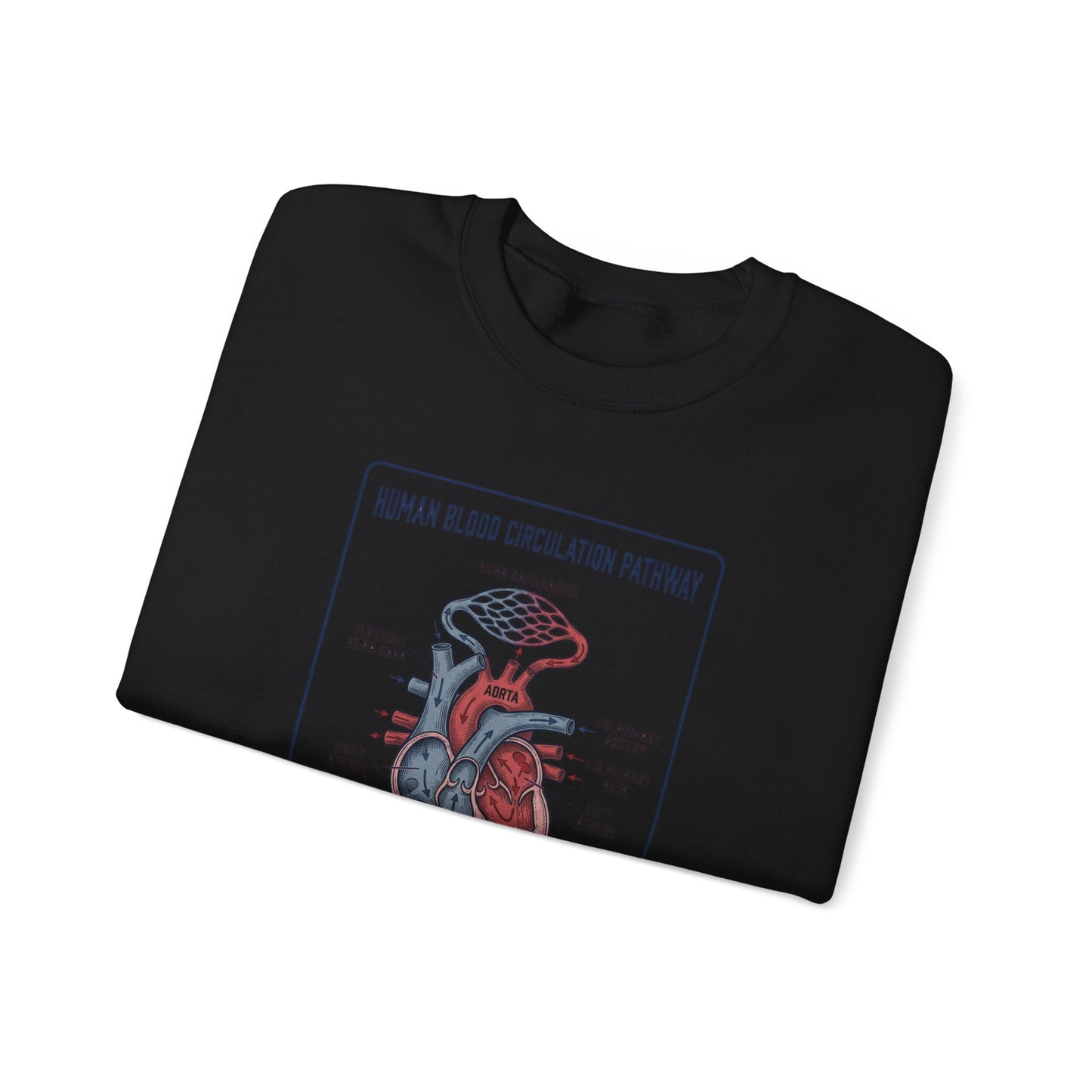 Anatomical Heart Diagram Sweatshirt | 250th 4th of July Patriotic Milestone