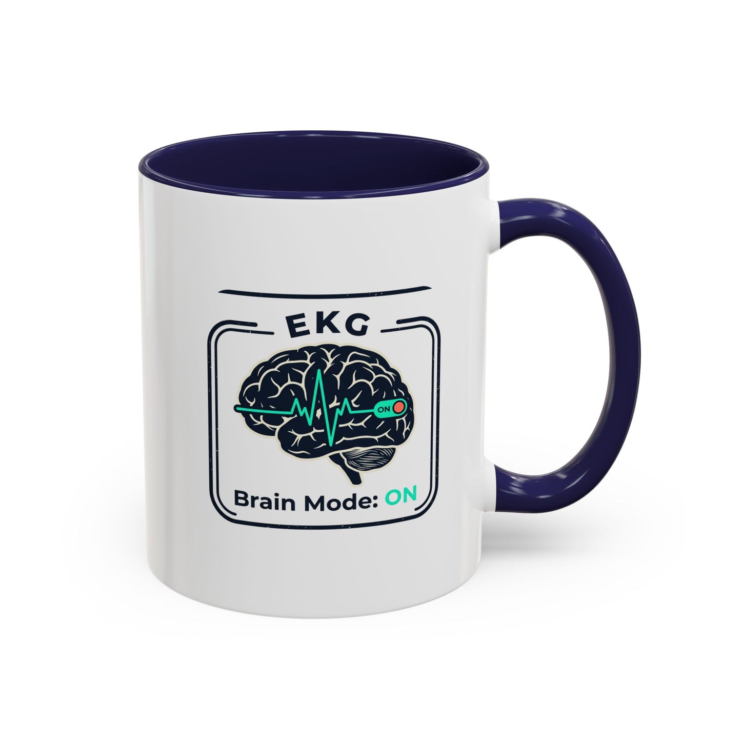 EKG Brain Mode ON Coffee Mug — Accent 11/15oz