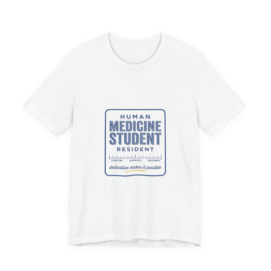 Medicine Student Badge T-Shirt | Vintage Typography, Retro Diner Style