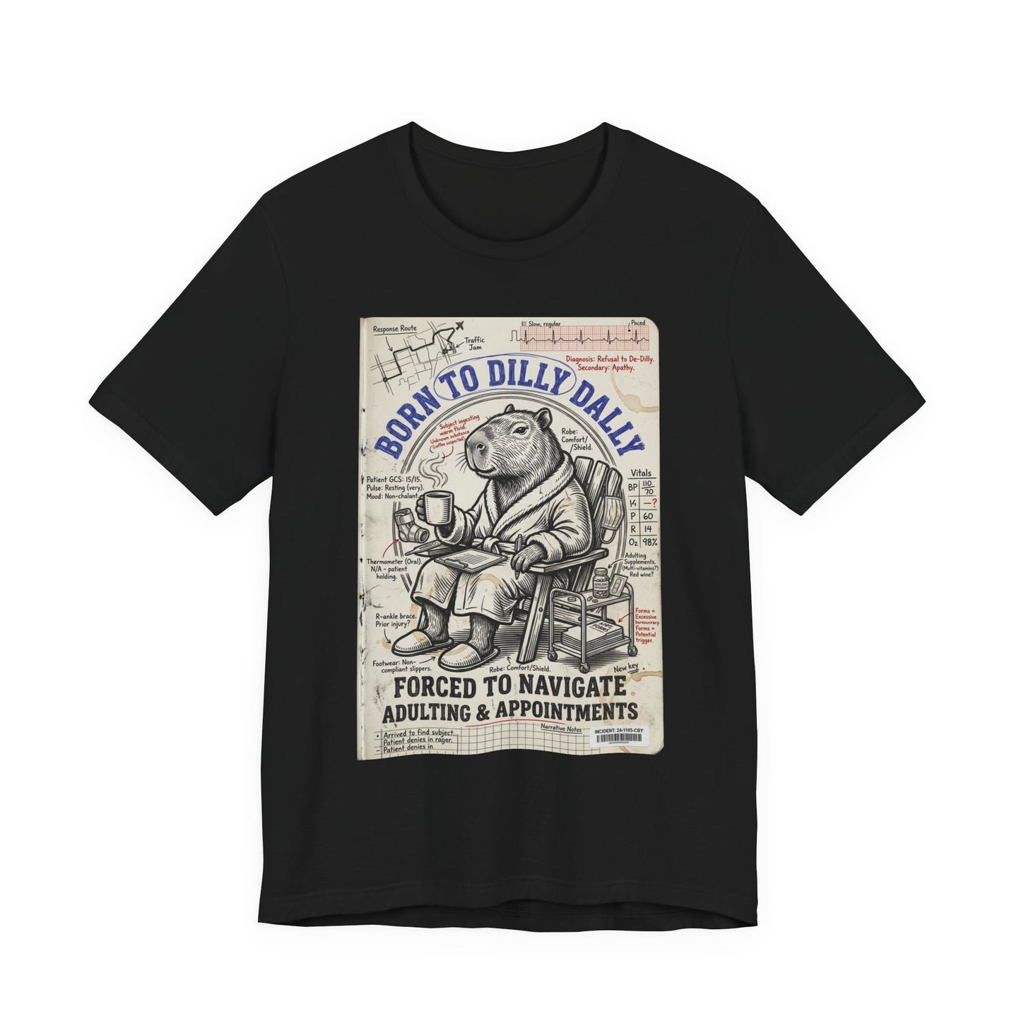 Born to Dilly Dally Tee | procrastination meme, retro cartoon frog