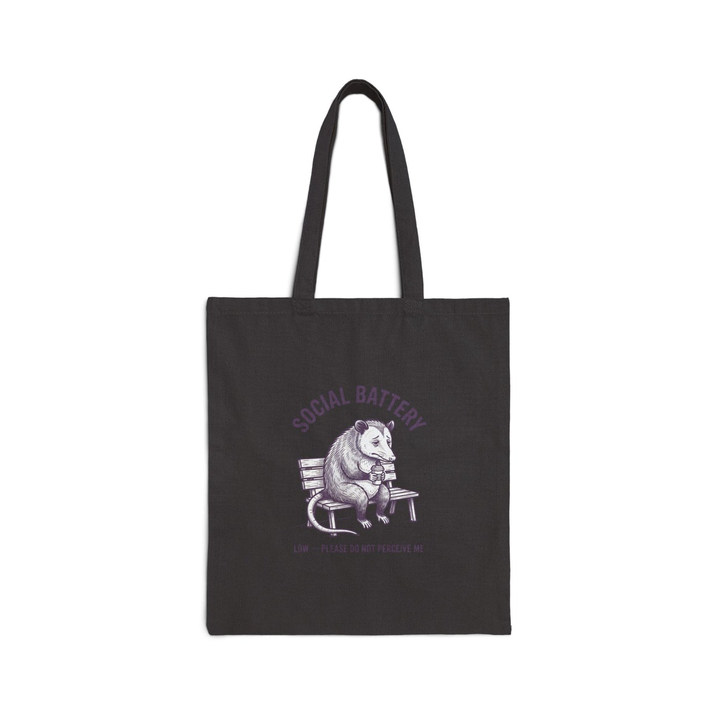 Social Battery Panda Tote | Anxious Animal Humor, Introvert Illustration