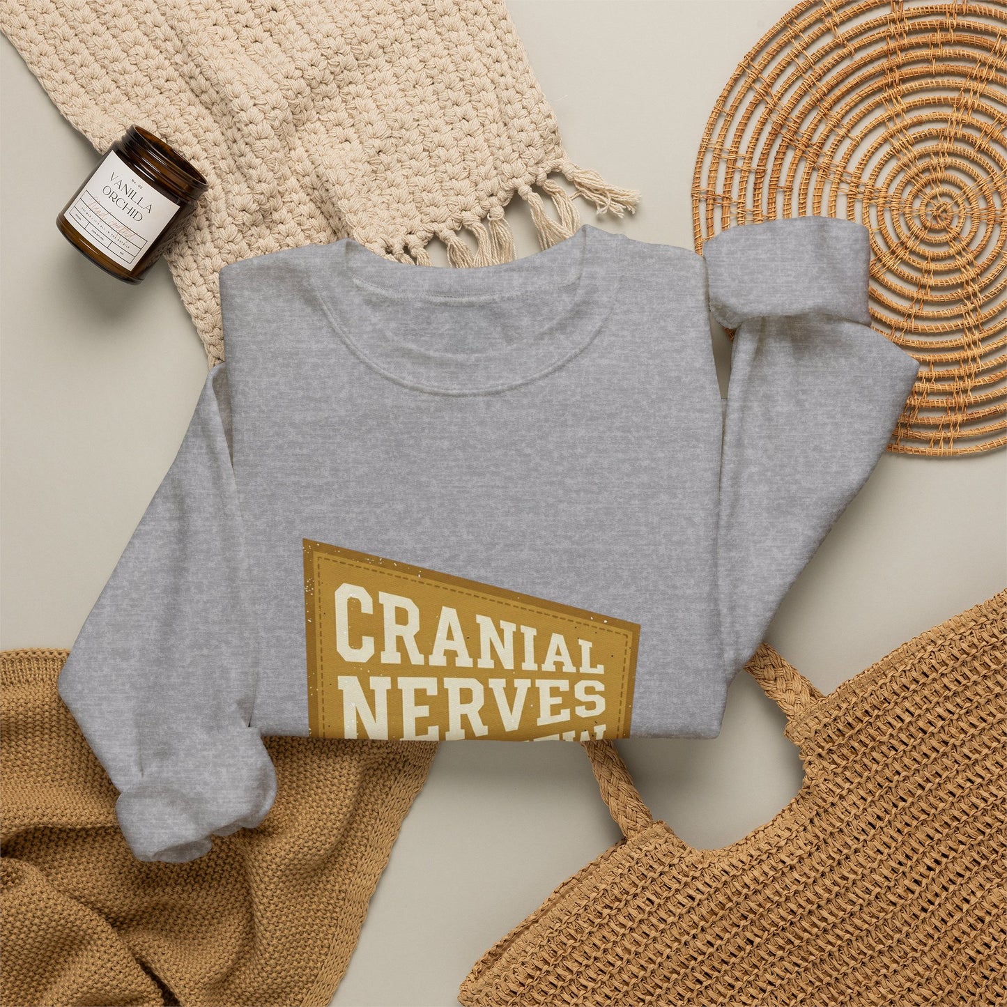 Cranial Nerves Overview Sweatshirt | Retro Anatomy, Easy Tiger Vibe