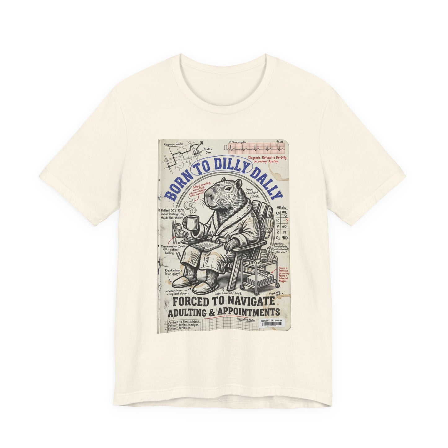 Born to Dilly Dally Tee | procrastination meme, retro cartoon frog
