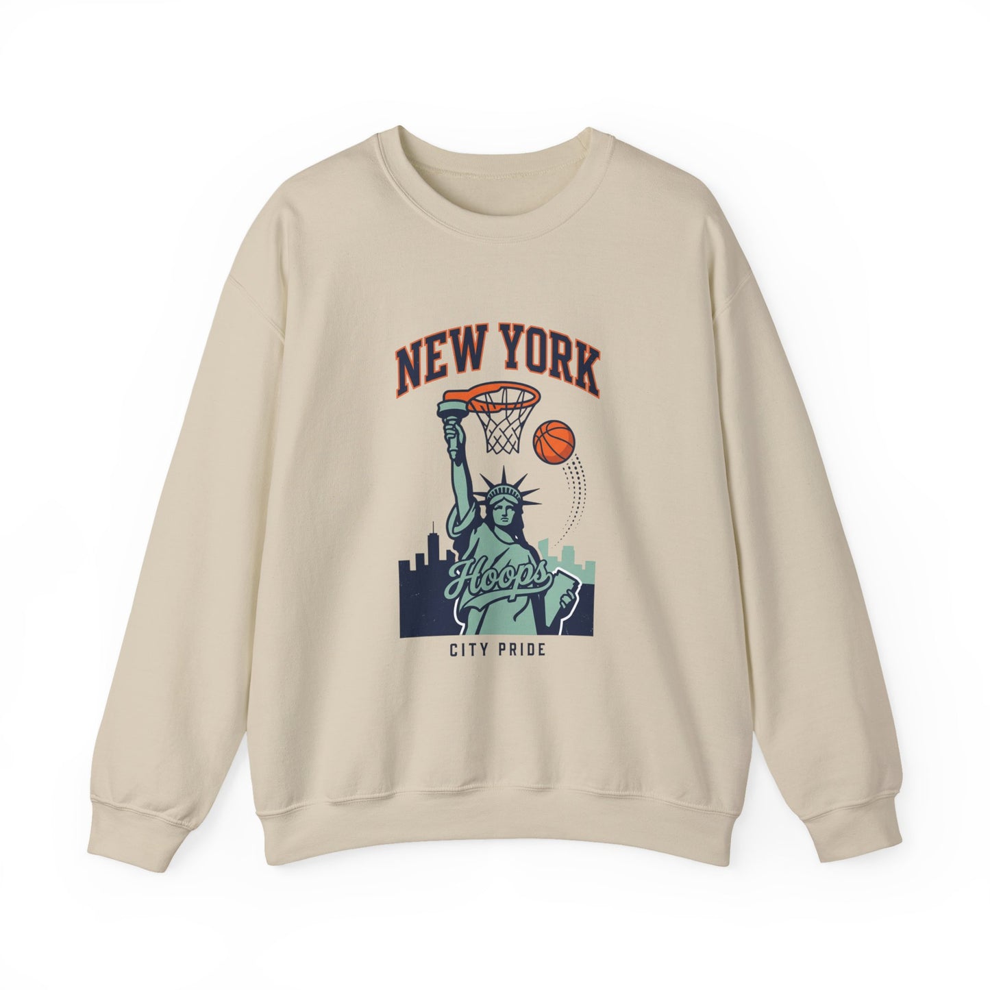New York City Hoops Crewneck Sweatshirt | NY Basketball City Pride