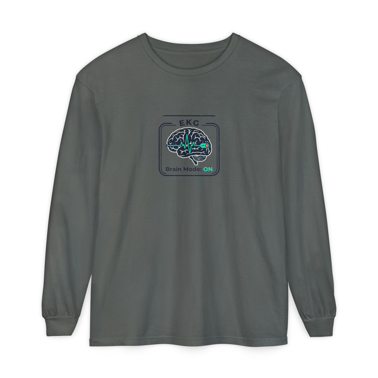 Brain Mode: EKG Graphic Long Sleeve Tee