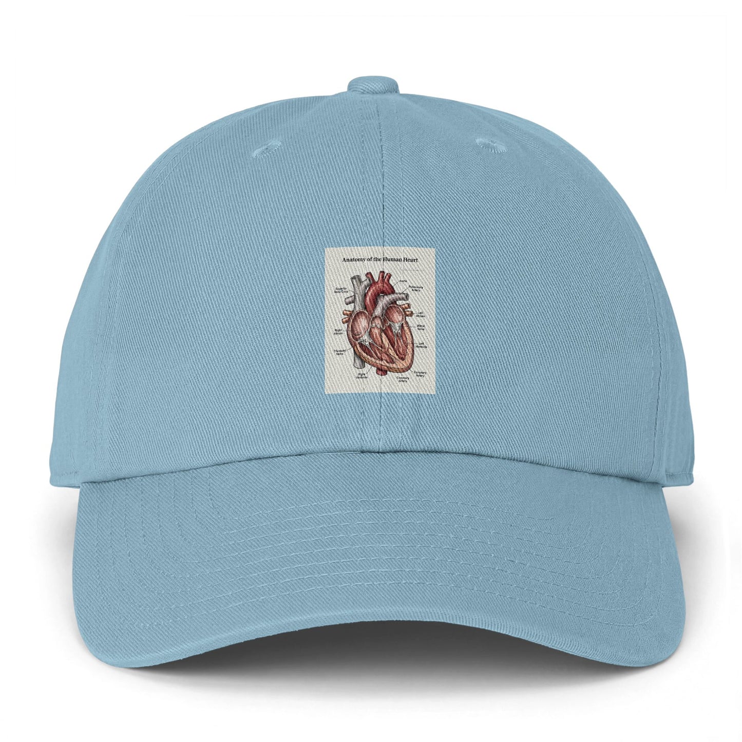 Anatomical Heart Embroidered Cap — Vintage Medical Illustration Dad Hat