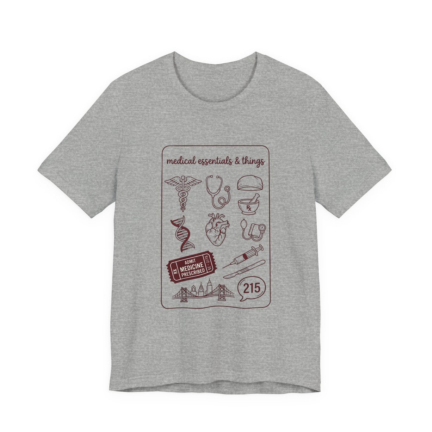 Philadelphia Medical Icons Tee | Philly Baseball Pride, City Loyalty