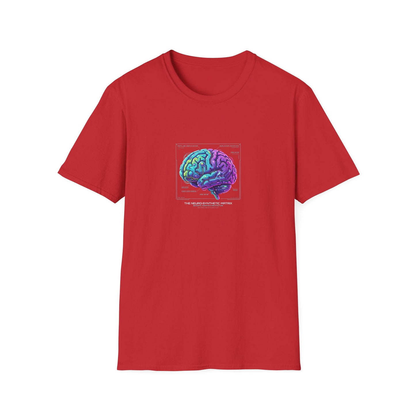 Neon Circuit Brain T-Shirt — Futuristic Sci‑Fi Science Poster Tee