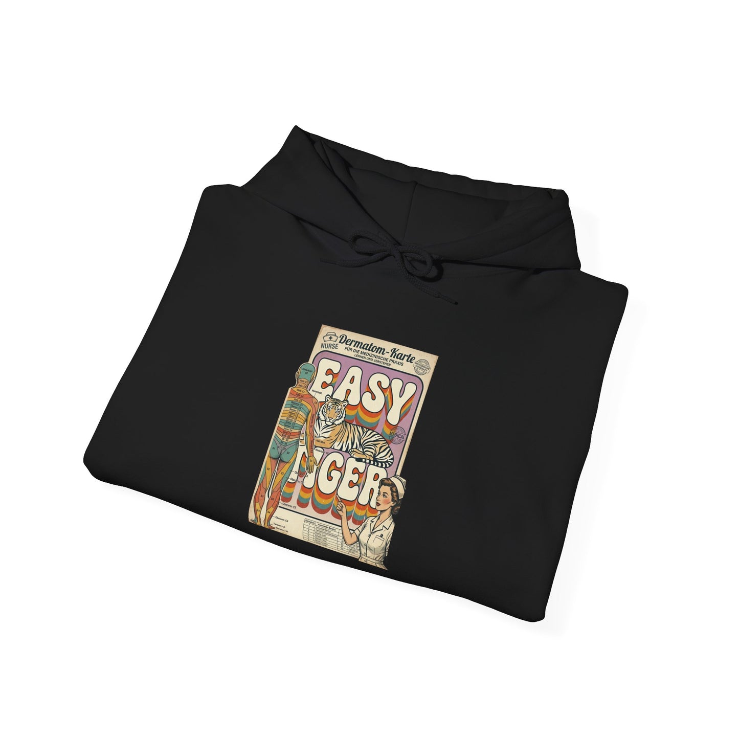 Easy Tiger retro vacation tiger hoodie | vintage surf animal graphic