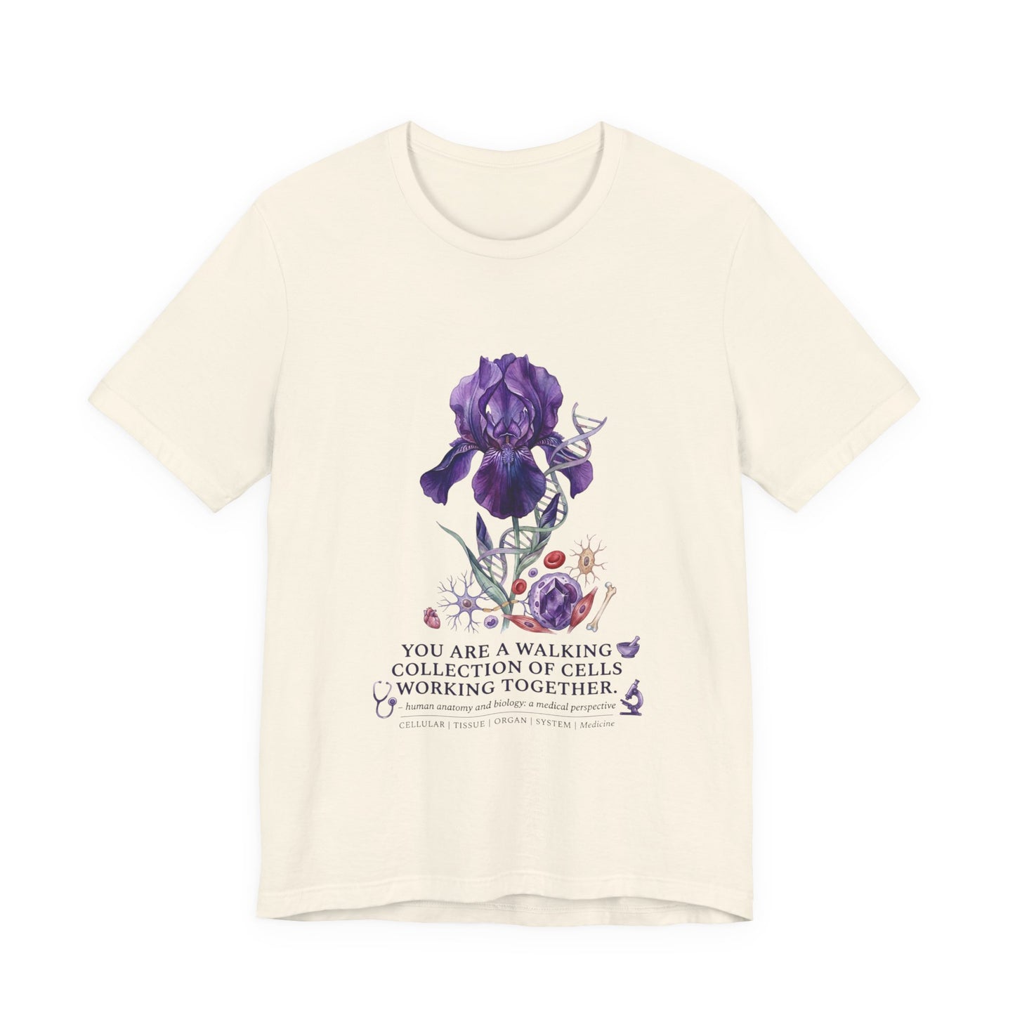 Iris Birth Flower Tee | Birth Month Floral Illustration, Botanical Birthday Shirt