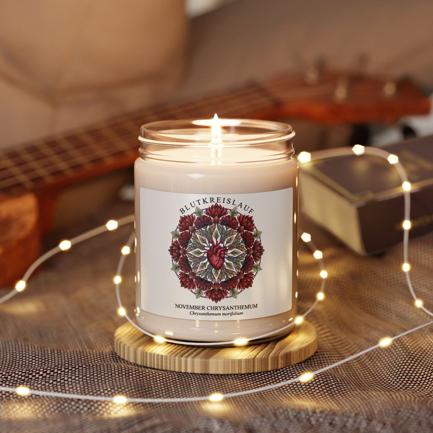 November Chrysanthemum Candle | Birth Flower Soy Candle