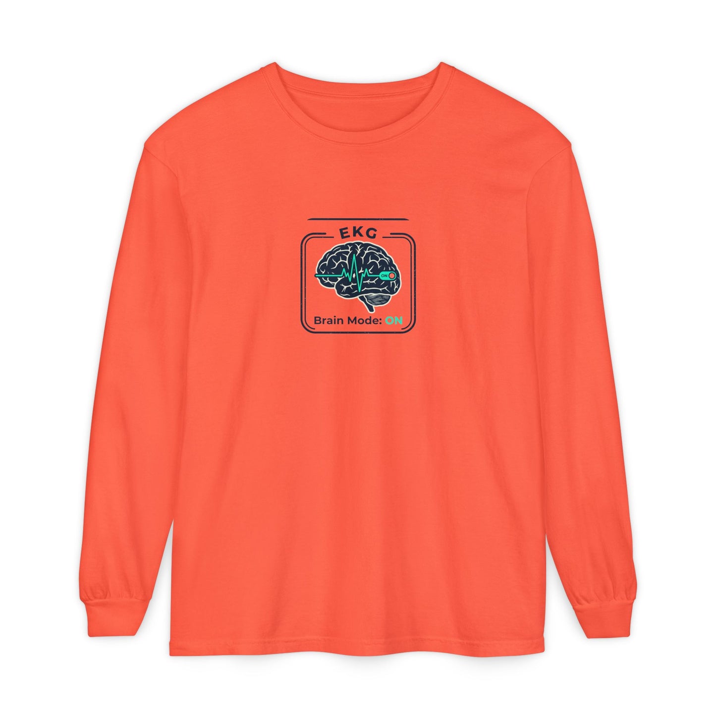 Brain Mode: EKG Graphic Long Sleeve Tee