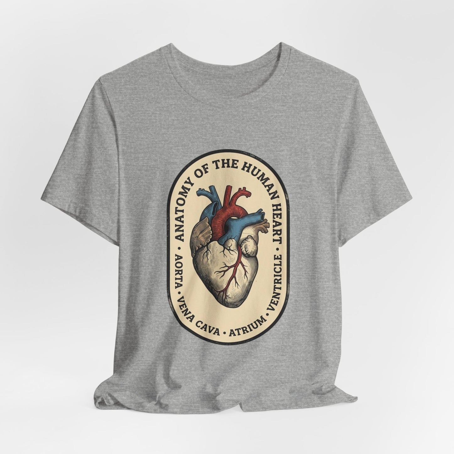 Anatomical Heart Illustration Tee | Retro Medical Art, Vintage Science Graphic