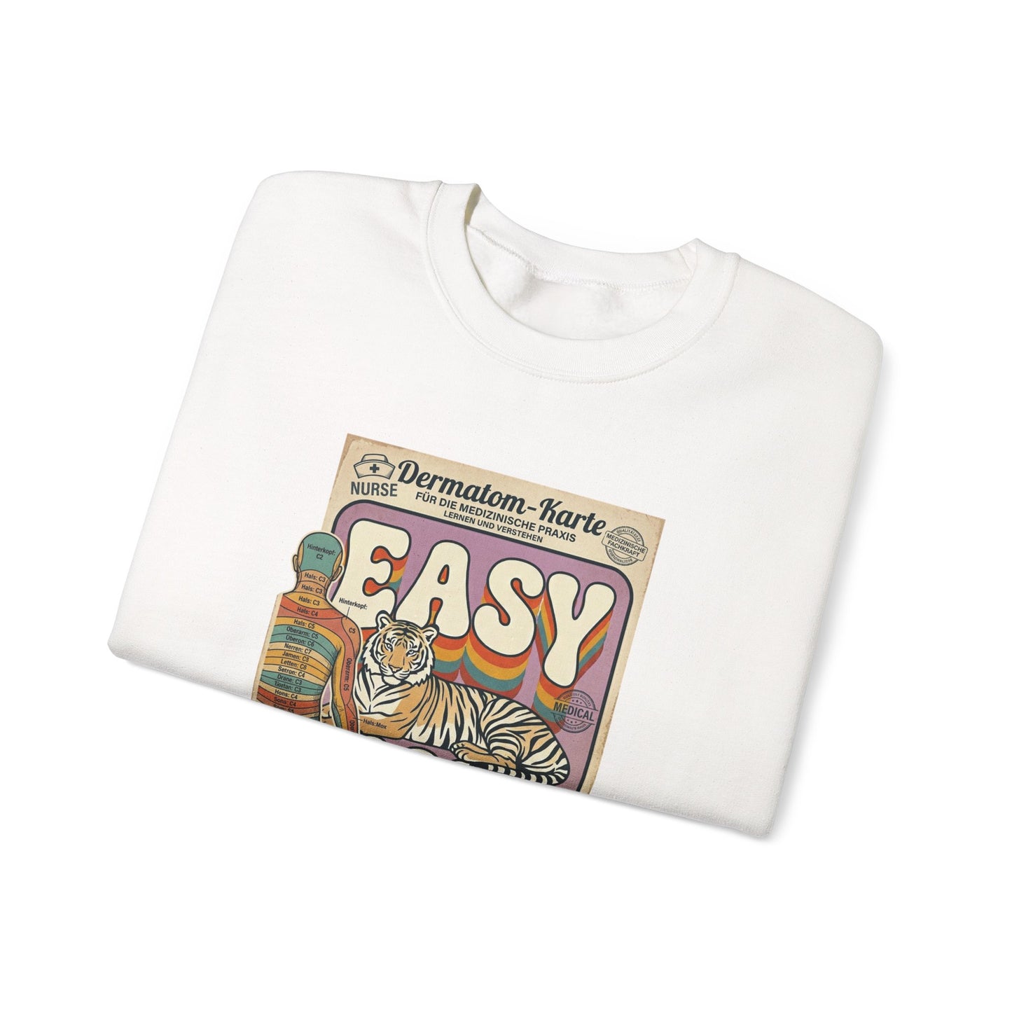 Easy Tiger retro tiger graphic Crewneck, vintage vacation vibe