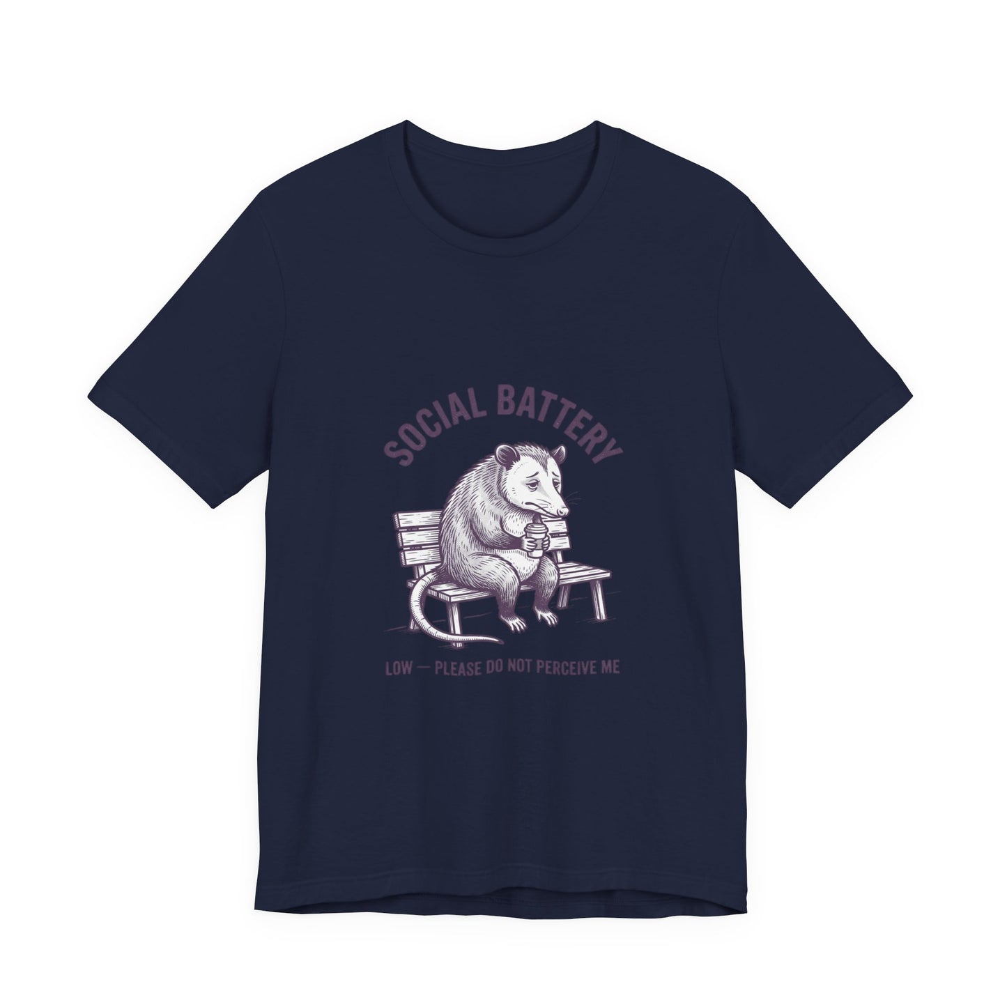 Social Battery Sloth Tee | Anxious Animal Humor, Introvert Shirt