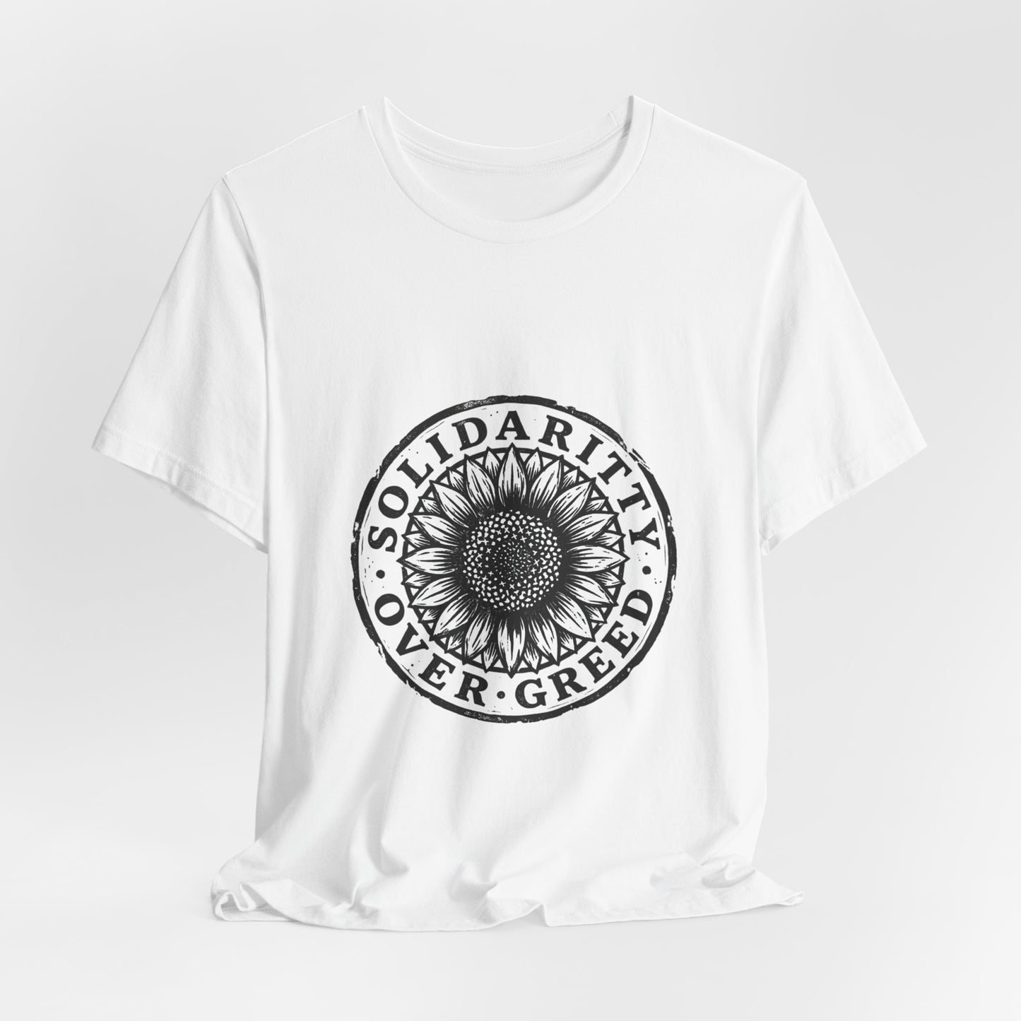Solidarity Over Greed Tee | People Over Profit, Values-Led Apparel