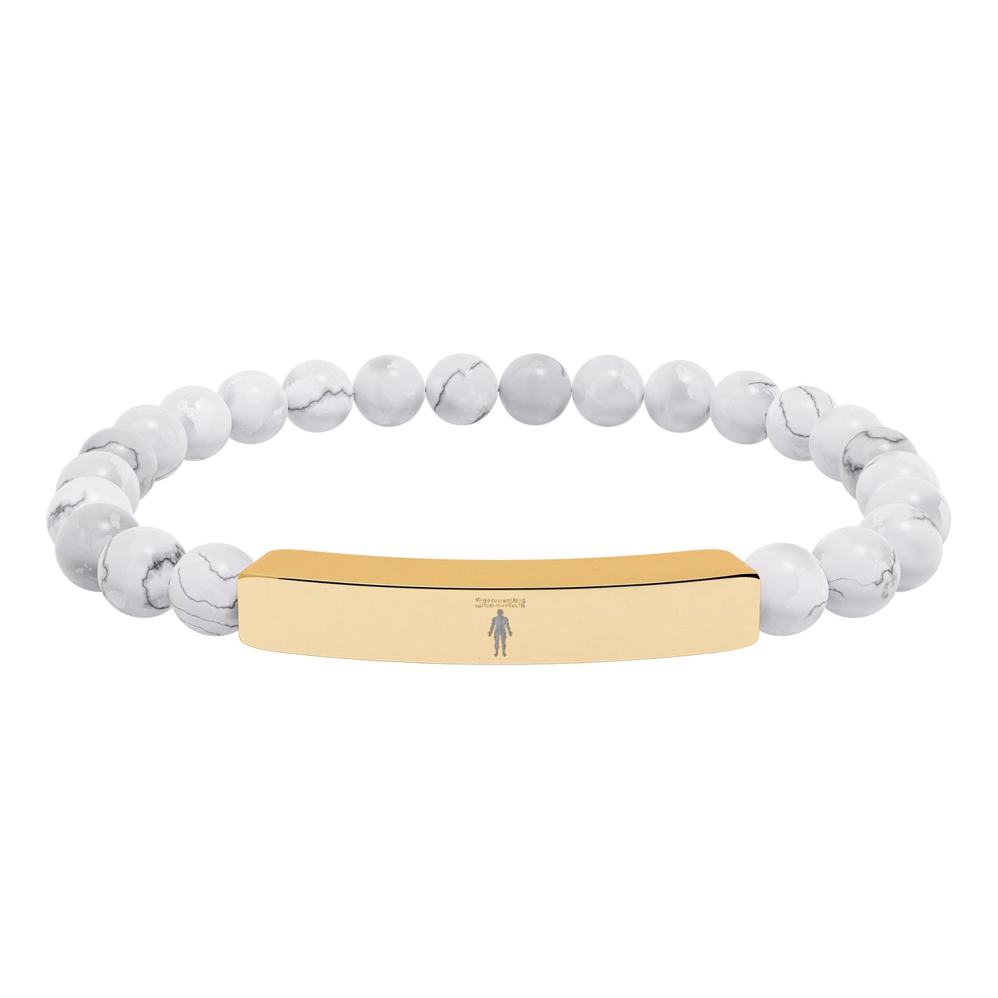Natural Stone Stretch Bar Bracelet — "You Are a Walking Collection of Cells" (Medical Student Gift)