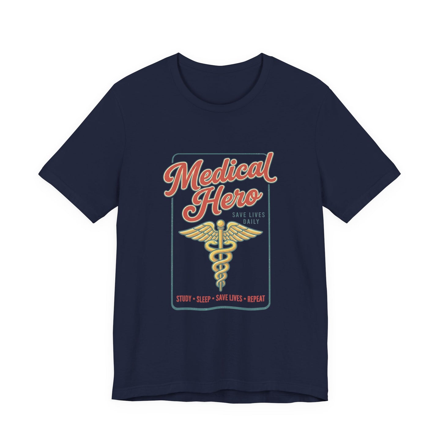Medical Hero Caduceus Tee | Vintage Medical Retro Typography